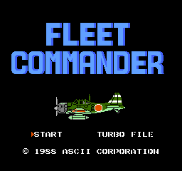 Fleet Commander title screen for Famicom